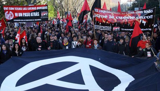 CNT Marsch der W端rde 22.3.2014 Madrid