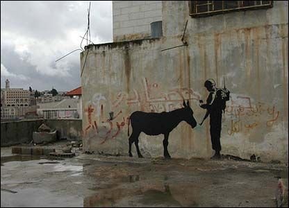 Graffiti Esel von banksy 