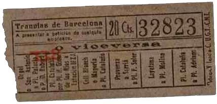 Straßenbahnticket Barcelona 