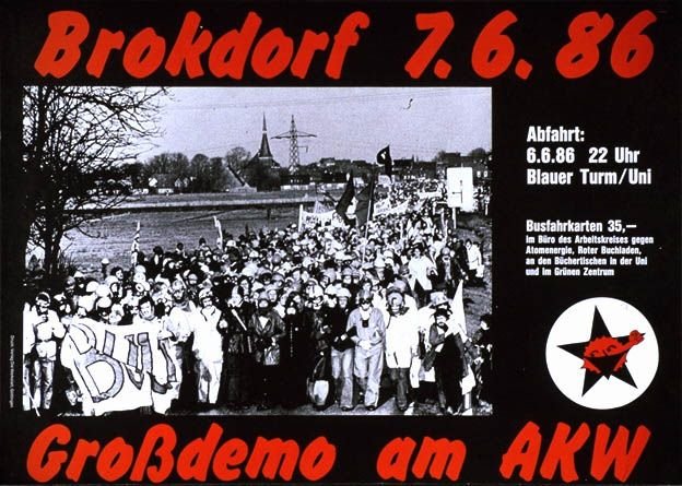 Plakate Sozialer Bewegungen - Brokdorfdemo 7.6.1986