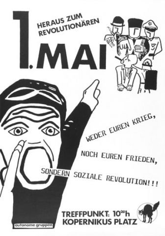 Plakate Sozialer Bewegungen - Autonomer 1. Mai 