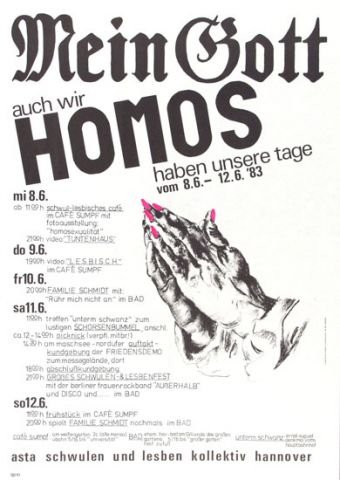 Plakate Sozialer Bewegungen - Mein Gott, Homos
