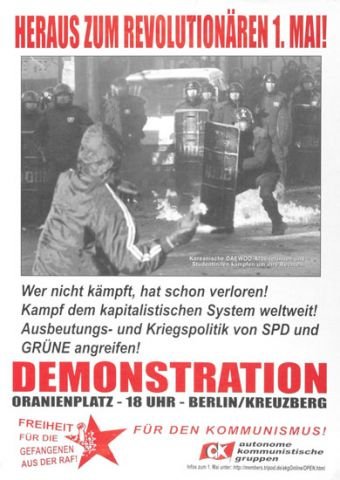 Plakate Sozialer Bewegungen - Heraus zum revolutionären 1. Mai 2