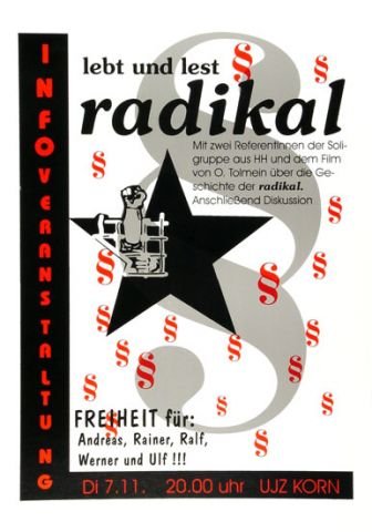 Plakate Sozialer Bewegungen - Lebt und lest radikal 3
