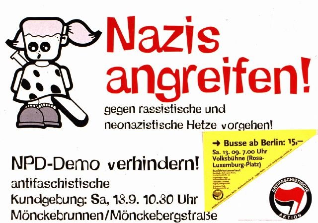 Plakate Sozialer Bewegungen - Nazis angreifen