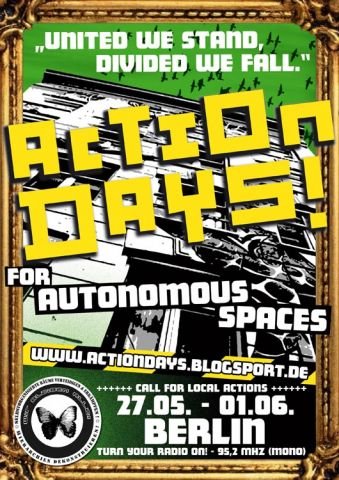 Plakate Sozialer Bewegungen - Actionday for autonums spaces