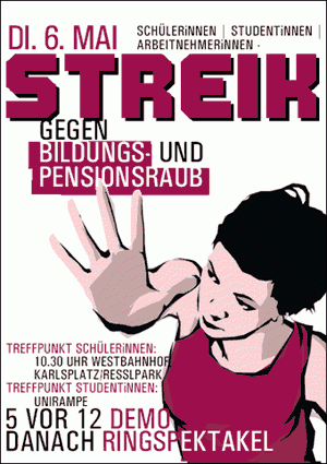 Politische Plakate Österreich - Streik