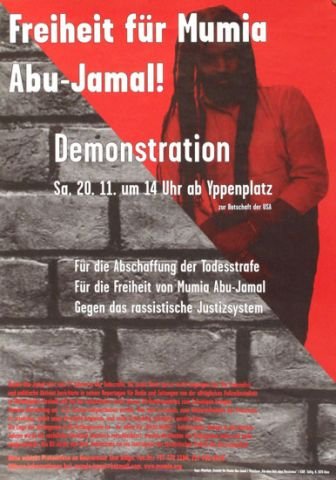 Politische Plakate Österreich - Freiheit für Mumia Abu Jamal