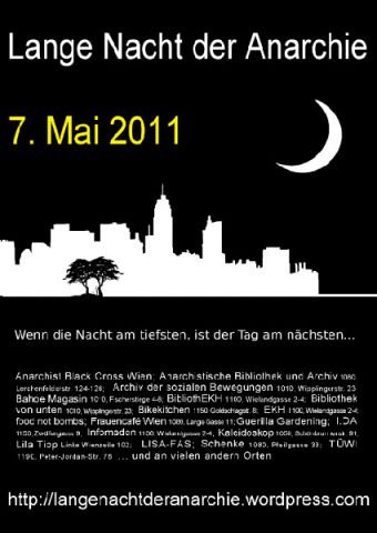 Politische Plakate Österreich - Lange Nacht der Anarchie 2011