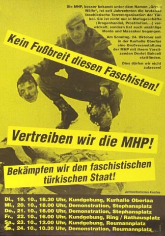 Politische Plakate �sterreich - MHP vertreiben