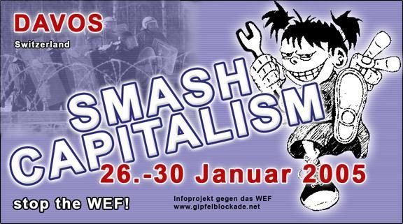 Politische Plakate Schweiz - Anti-WEF Davos 2005