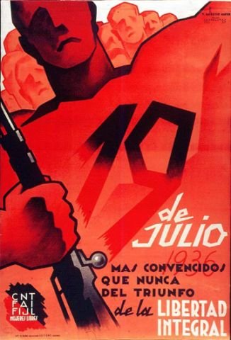 Plakat aus dem Spanischen Bürgerkrieg CNT-FAI 97