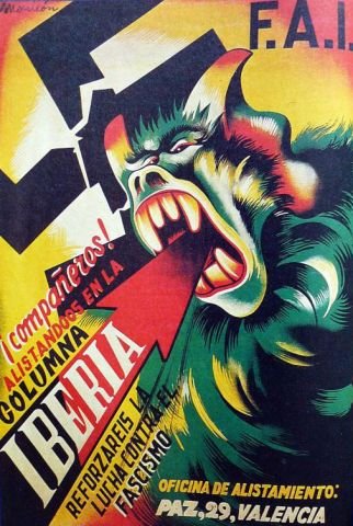 Plakat aus dem Spanischen Bürgerkrieg CNT-FAI 99