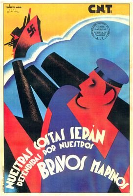 Plakat aus dem Spanischen Bürgerkrieg CNT-FAI 105