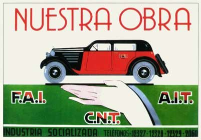 Plakat aus dem Spanischen Bürgerkrieg CNT-FAI 3