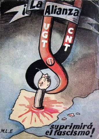 Plakat aus dem Spanischen Bürgerkrieg CNT-FAI 127