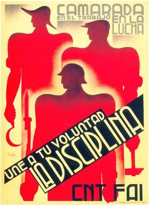 Plakat aus dem Spanischen Bürgerkrieg CNT-FAI 116