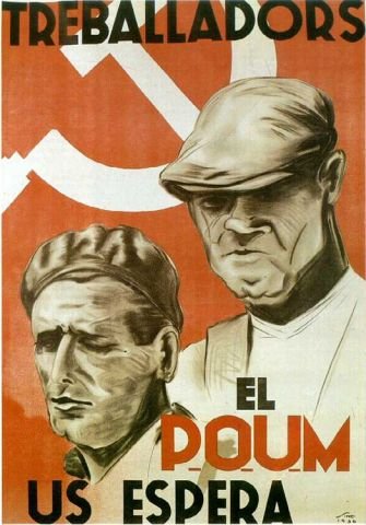 Plakat aus dem Spanischen Bürgerkrieg POUM 4