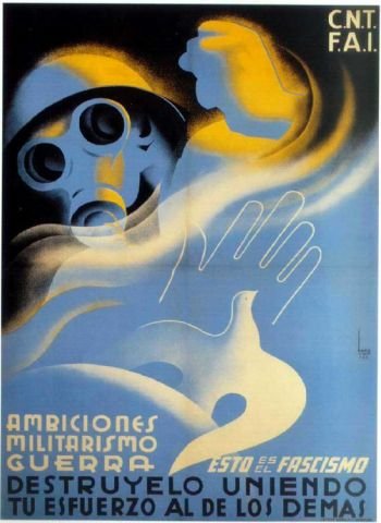 Plakat aus dem Spanischen Bürgerkrieg CNT-FAI 44