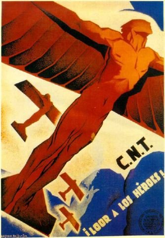 Plakat aus dem Spanischen Bürgerkrieg CNT-FAI 59