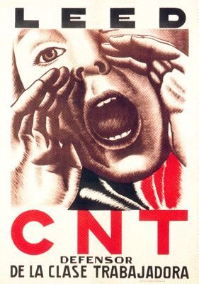 Plakat aus dem Spanischen Bürgerkrieg CNT-FAI 92
