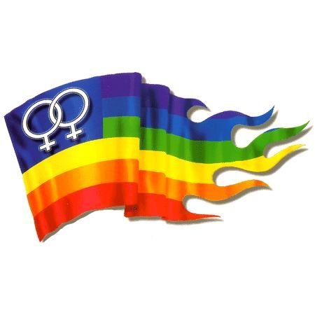 Lesbensymbol Regenbogenfahne