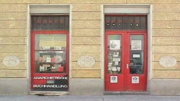 Ehemalige anarchistische Buchhandlung in der Hahngasse Wien