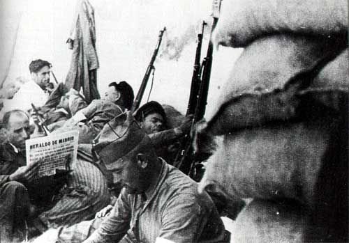 Spanischer Bürgerkrieg und anarchistische Revolution 1936-39 - Bild Kampfpause