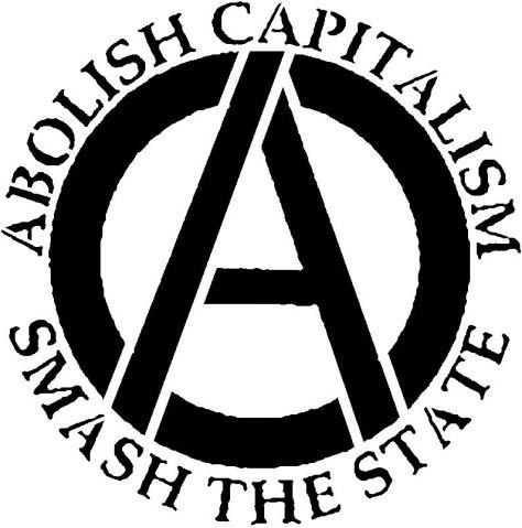 Stencil Abolish capitalism - Smash the state