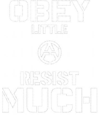 Stencil Obey little - resist much