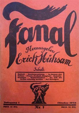 Fanal (1926) - anarchistische Zeitung von Erich Mühsam